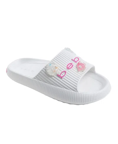 Bebe Kids' Little And Big Girls Stylish And Comfortable Summer With Sea Charms Slides In White