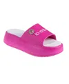 Bebe Little And Big Girls Trendy And Comfortable Summer Platform Slides In Fuchsia