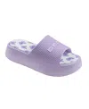 Bebe Little And Big Girls Trendy And Comfortable Summer Platform Slides In Lilac