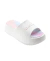 Bebe Little And Big Girls Trendy And Comfortable Summer Platform Slides In White
