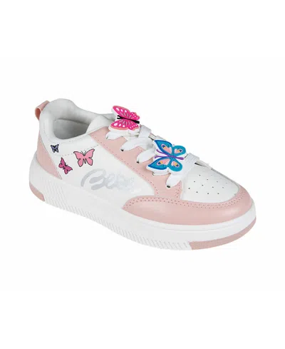 BEBE LITTLE GIRLS COURT WITH DECORATIVE SCREEN PRINT SNEAKERS