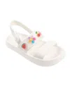 Bebe Little Girls Cute And Comfortable Summer With Charms Sandals In White