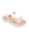 Bebe Little Girls Fun And Comfortable Summer With Novelty Charms Sandals In Pink Multi