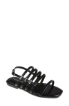 Bebe Logo Cage Sandal In Black