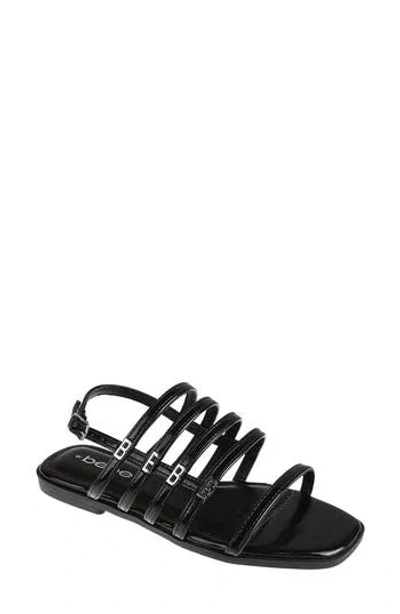 Bebe Logo Cage Sandal In Black