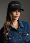 Bebe Logo Hat Embellished With Crystals By Swarovski In Black