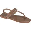Bebe Logo Toe Post Sandal In Brown