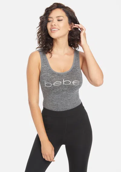 Bebe Logo Two Pack Cami Set In Gray