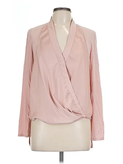 Pre-owned Bebe Long Sleeve Blouse In Pink