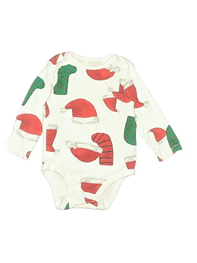 Pre-owned Bebe Babies' Long Sleeve Onesie In Ivory