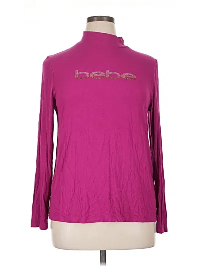 Pre-owned Bebe Long Sleeve Top Pink Turtleneck Tops