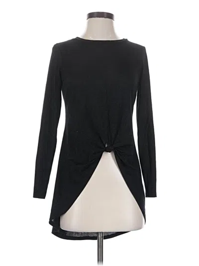 Pre-owned Bebe Long Sleeve T-shirt In Black