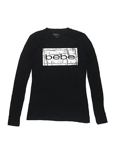 Pre-owned Bebe Kids' Long Sleeve T-shirt In Black