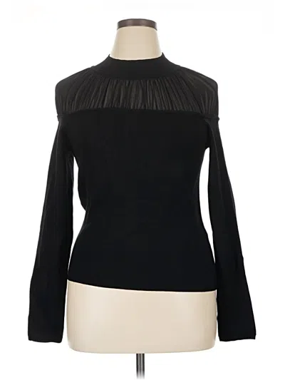 Pre-owned Bebe Long Sleeve Turtleneck In Black