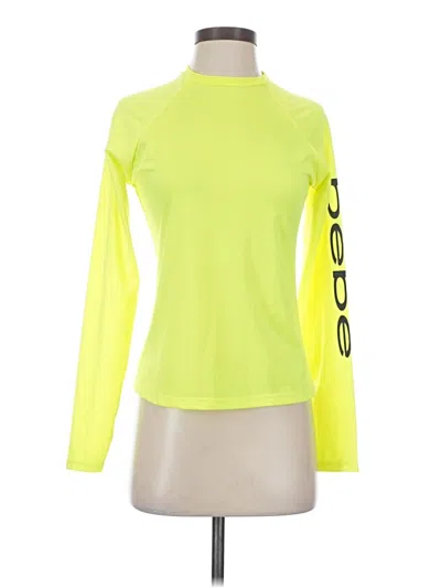 Pre-owned Bebe Long Sleeve Turtleneck In Yellow