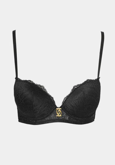 Bebe Longline Lace Single Bra In Black