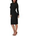Bebe Low Back Midi Dress In Black
