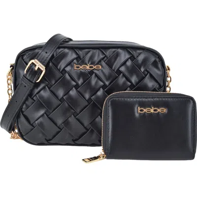 Bebe Luca Camera Crossbody Bag With Wallet In Black