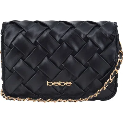 Bebe Luca Woven Crossbody Bag In Black