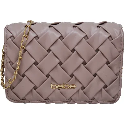 Bebe Luca Woven Crossbody Bag In Purple
