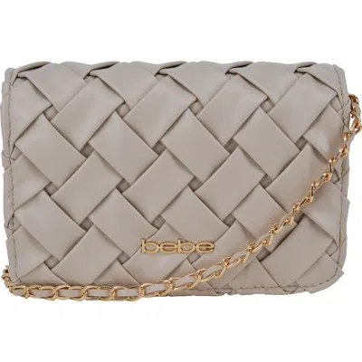 Bebe Luca Woven Crossbody Bag In White