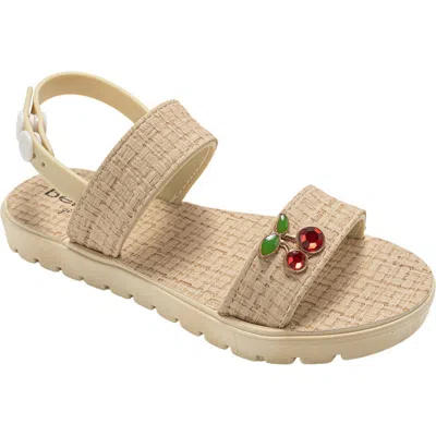 Bebe Macey Cherry Sandal In Nude