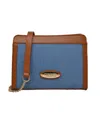 Bebe Marie Denim Crossbody Bag In Denim,cognac