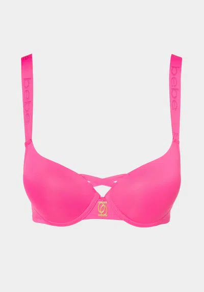 Bebe Microfiber Mega Push-up Bra In Pink Glow