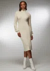 Bebe Midi Sweater Dress In Oatmeal
