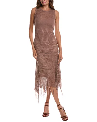 Bebe Midi Tank Dress In Beige