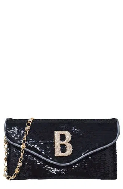 Bebe Miro Sequin Clutch In Black