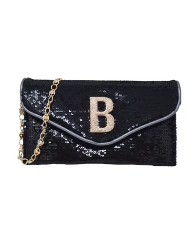 Bebe Miro Sequin Crossbody Clutch In Black