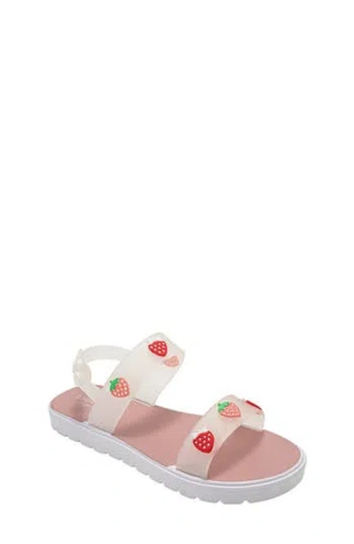 Bebe Odette Strawberry Sandal In Transparent