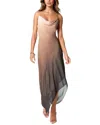 Bebe Ombre Chiffon Cowl Dress In Multi