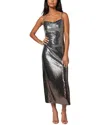 Bebe Ombre Sequin Maxi Slip Dress In Silver