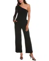 Bebe Celeste One Shoulder Jumpsuit In Black