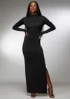 Bebe Open Back Chain Maxi Dress In Black