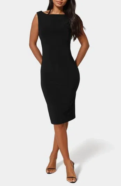 Bebe Open Back Minidress In Black