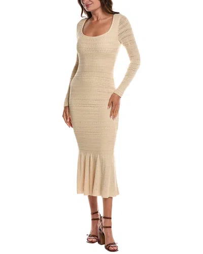 Bebe Open Knit Maxi Dress In Beige