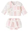 Bebe Organic Baby Mai Cotton-blend Top And Bloomers Set In Multi