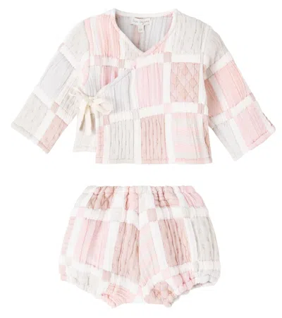 Bebe Organic Baby Mai Cotton-blend Top And Bloomers Set In Multi