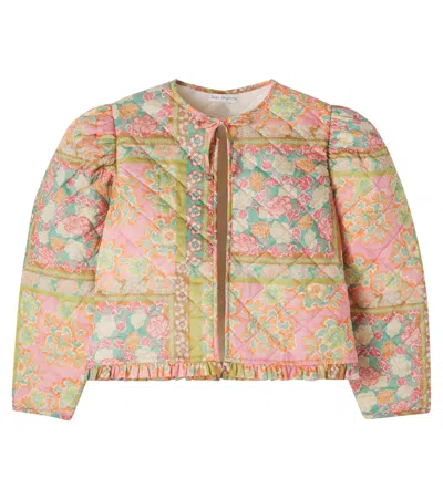 Bebe Organic Kids' Claire Floral Cotton Jacket In Multi