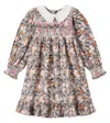 Bebe Organic Elora Embroidered Cotton Dress In Gray
