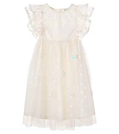 Bebe Organic Kids' Embellished Polka-dot Tulle Dress