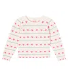 Bebe Organic Josie Crochet Cotton And Wool Sweater In Pink