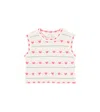 Bebe Organic Josie Crochet Cotton And Wool Vest In White
