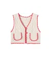 Bebe Organic Sienna Cable-knit Wool-blend Vest In White