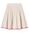Bebe Organic Sienna Knitted Wool-blend Skirt In White