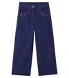 Bebe Organic Tessa Embroidered Jeans In Blue