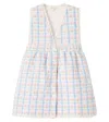 Bebe Organic Zora Floral Cotton-blend Dress In White